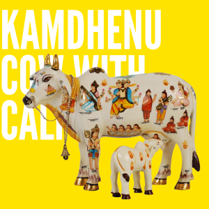1. Kamdhenu Cow with Calf: Inviting Abundance and Fertility!