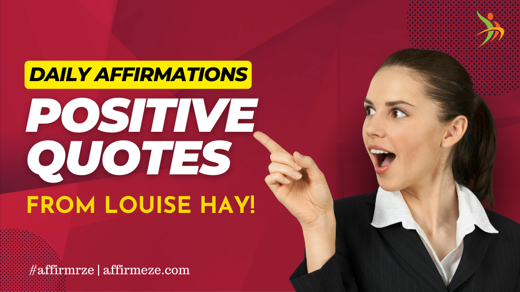 Daily Magic from Louise Hay! 🌟✨ Transform Your Life with Positive Quotes and Affirmations from the Legendary Louise Hay. Ignite Your Inner Power Now!